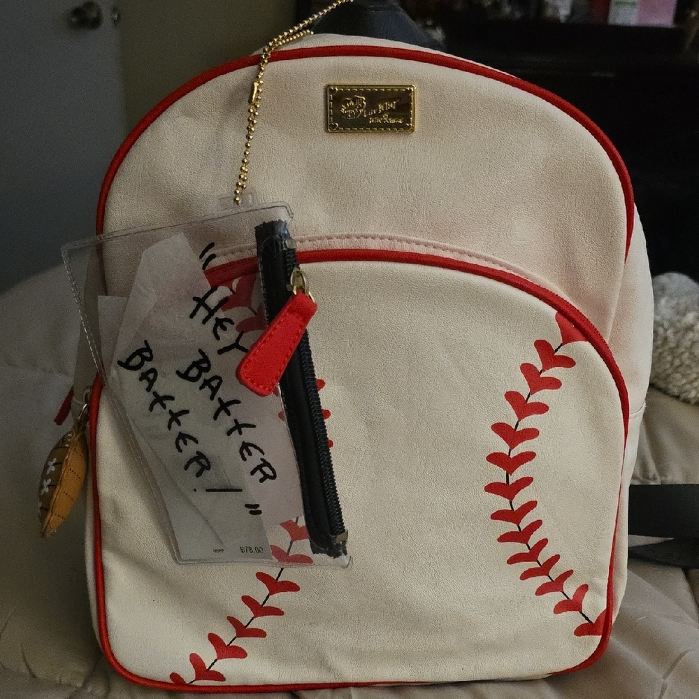 Betsey Johnson Baseball Themed Backpack